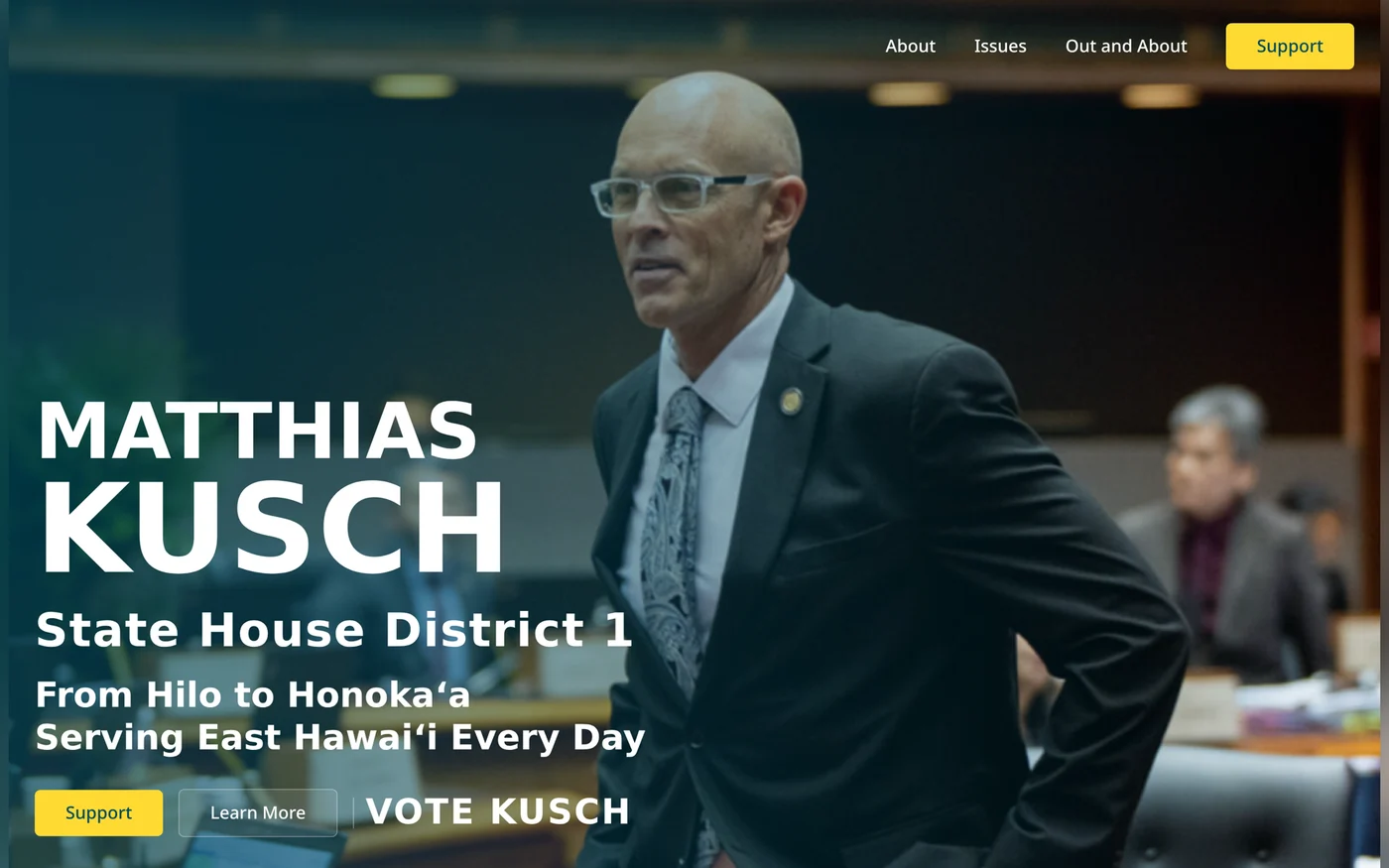 Vote Kusch website preview